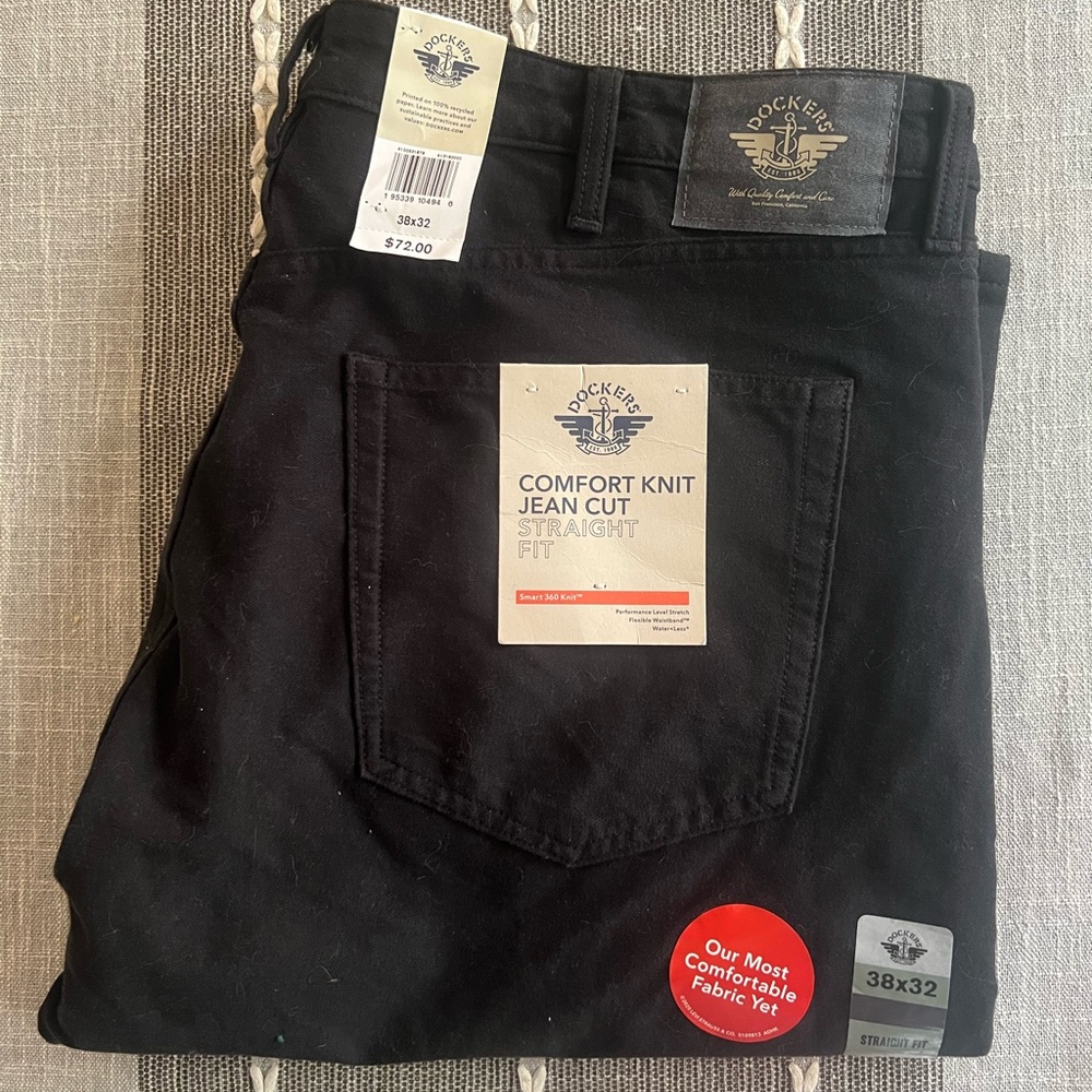 Mens Dockers Comfort Knit Jean Straight Fit, 38X32, NWT - Picture 4 of 5